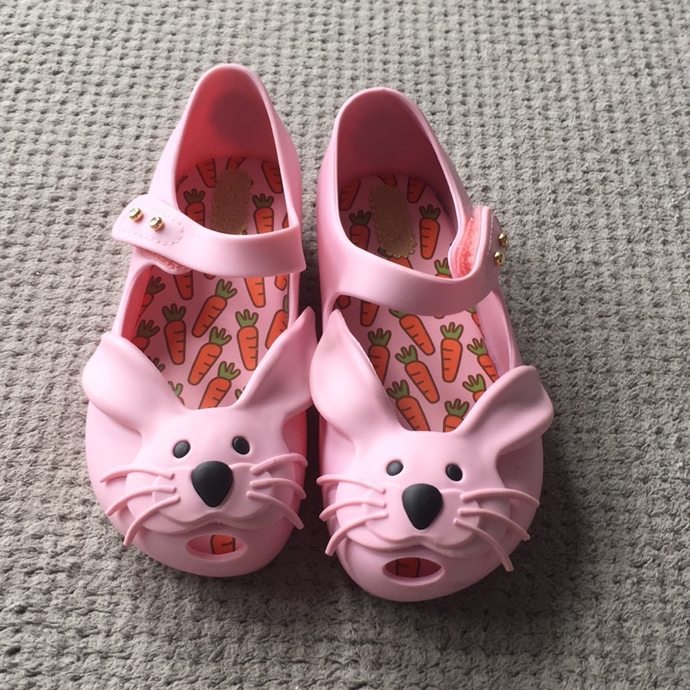 Pink bunny mini Melissa Mary Jane shoes